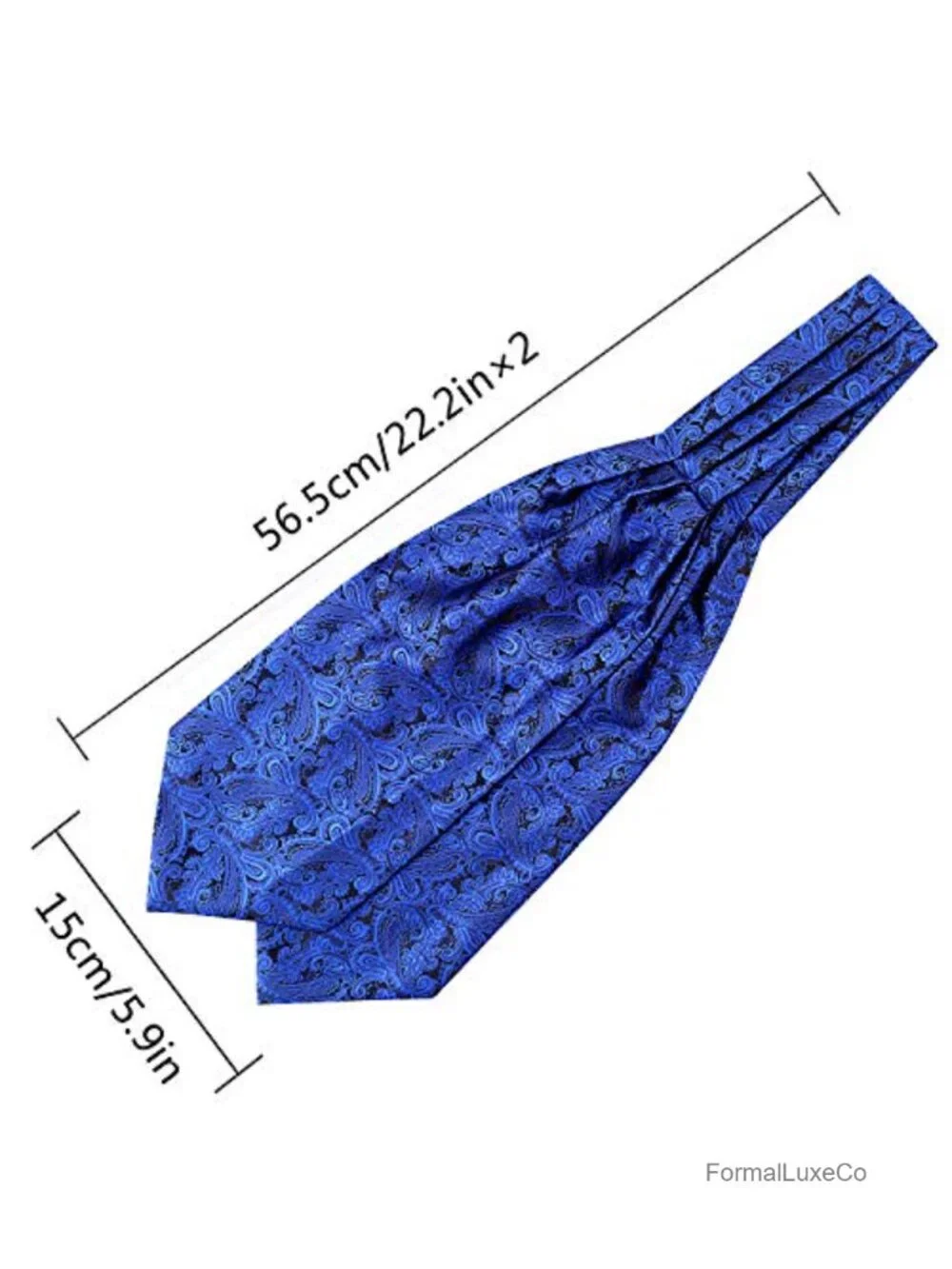 Men's Self-Tied Cravat Tie Ascot and Pocket Square Set Paisley Polyester